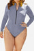 Coverage & Confidence: Zip Front Long Sleeve One Piece Swimsuit