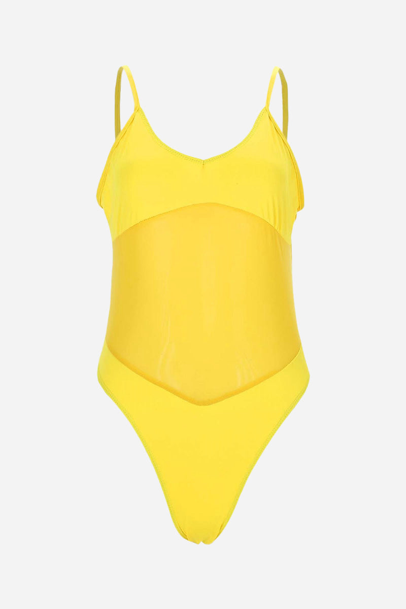 Mesh Tan-Through One Piece Swimsuit