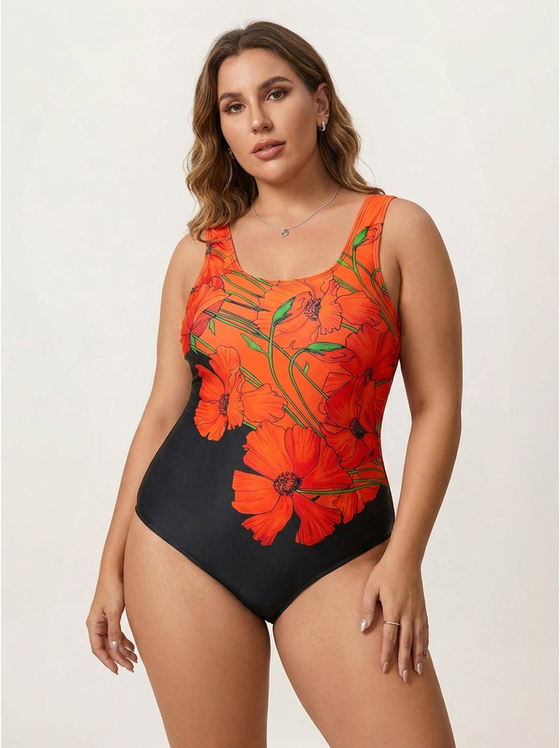 Curve-Fit Open-Back Swimsuit