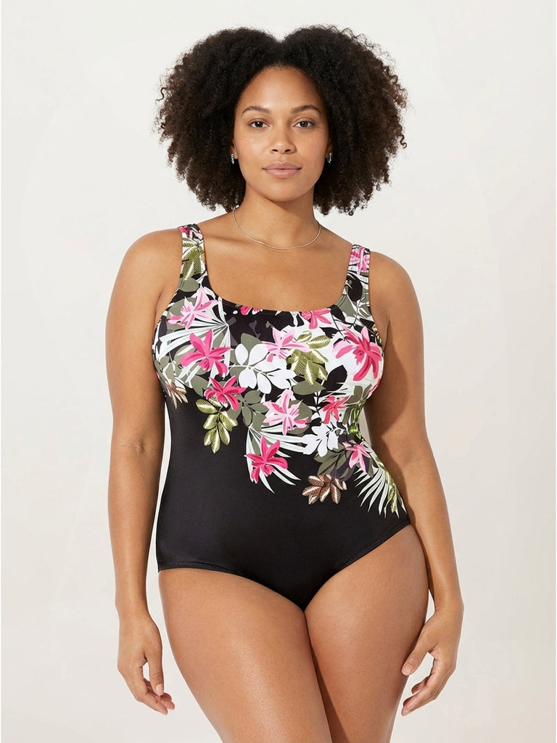 Curve-Fit Open-Back Swimsuit