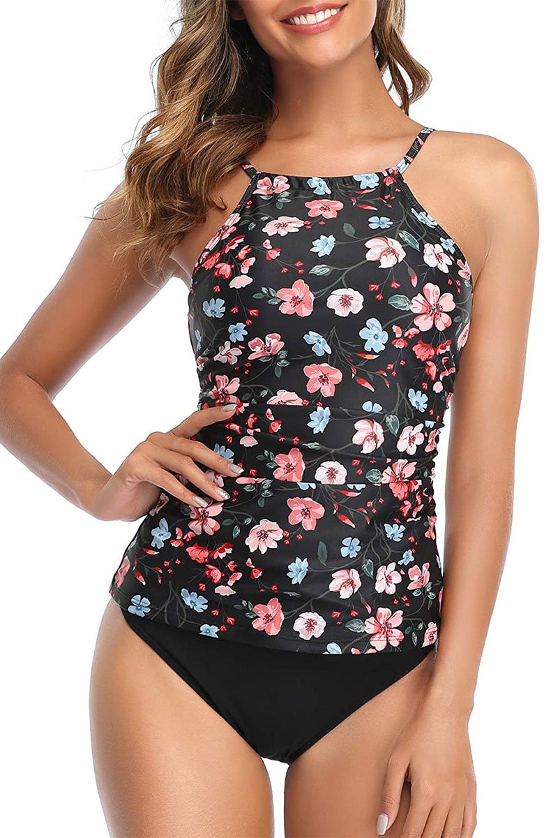 Stylish women Tankini Two-Piece High Necked Swimsuit