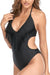 Cutout Halter Tassel One Piece Swimsuit