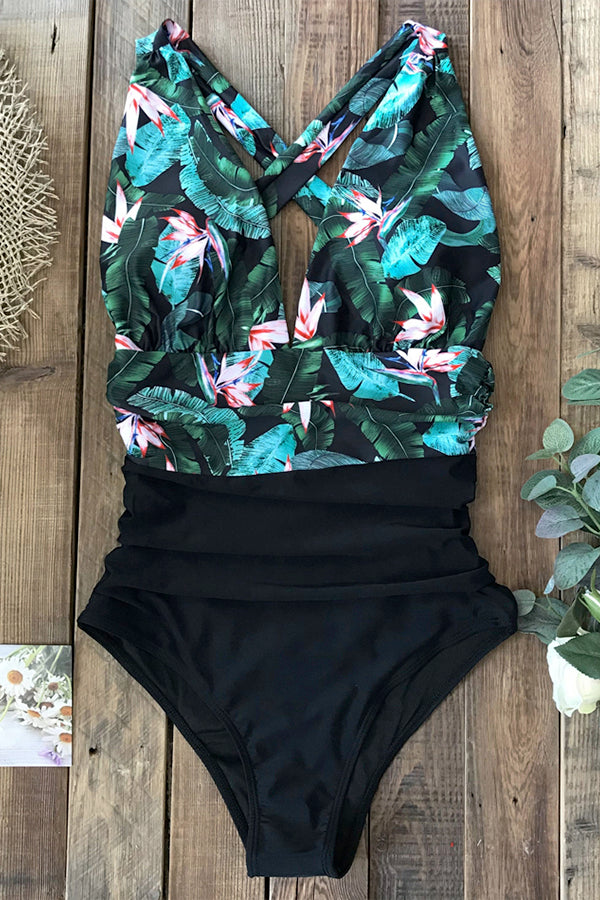 Floral Printed One-Piece Swimsuit