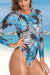 Tropical High-Cut One-Piece Swimsuit