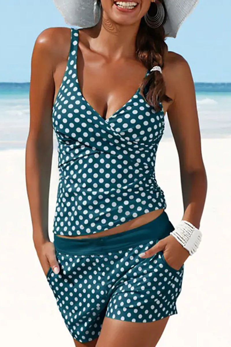 Polka Dot Push Up Tankini