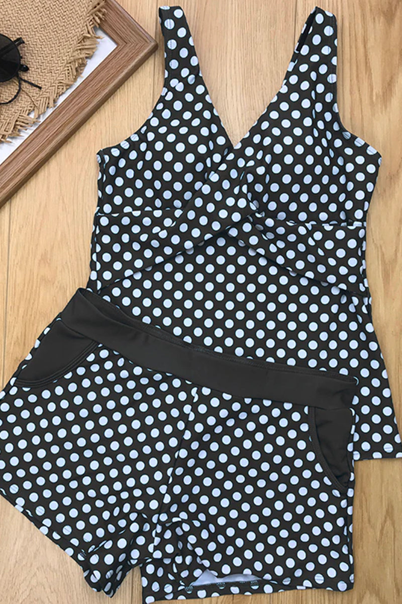 Polka Dot Push Up Tankini