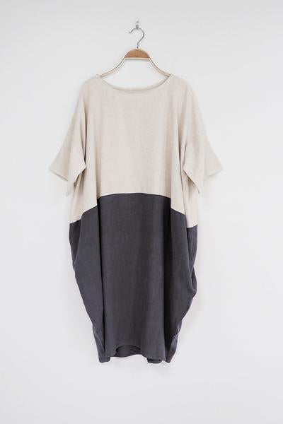 Oversized Tshirt Dress in Colour Block